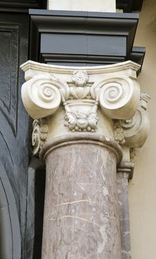 Interesting Ancient Building Column Fragment. Royalty Free Stock Photos Interesting Ancient Building Column Fragment. Royalty Free Stock Photos