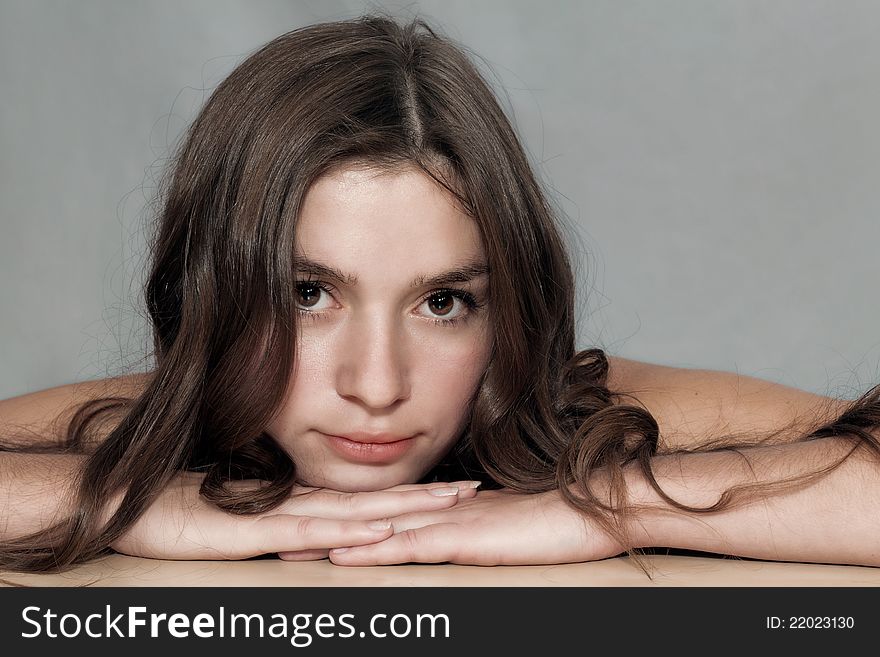 Sensual portrait of young woman