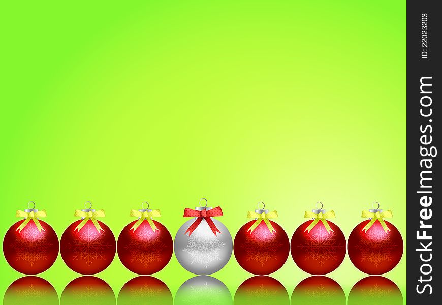 Christmas balls for the background.