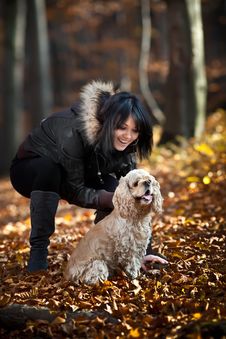 Girl And Cocker Spaniel Stock Images Girl And Cocker Spaniel Stock Images
