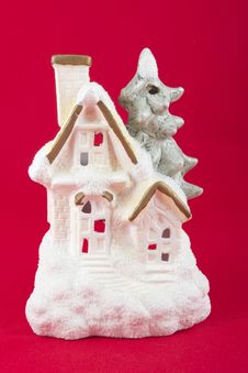 Winter House Christmas Decoration Lantern Stock Photos Winter House Christmas Decoration Lantern Stock Photos