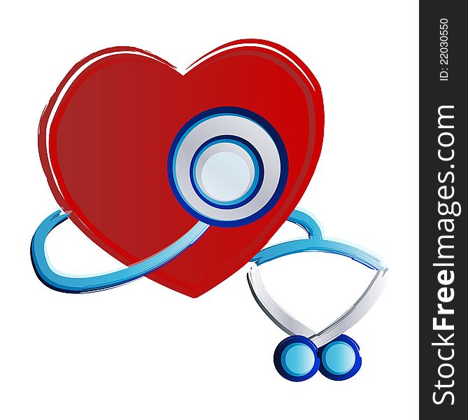 Stethoscope and a heart, heart month.