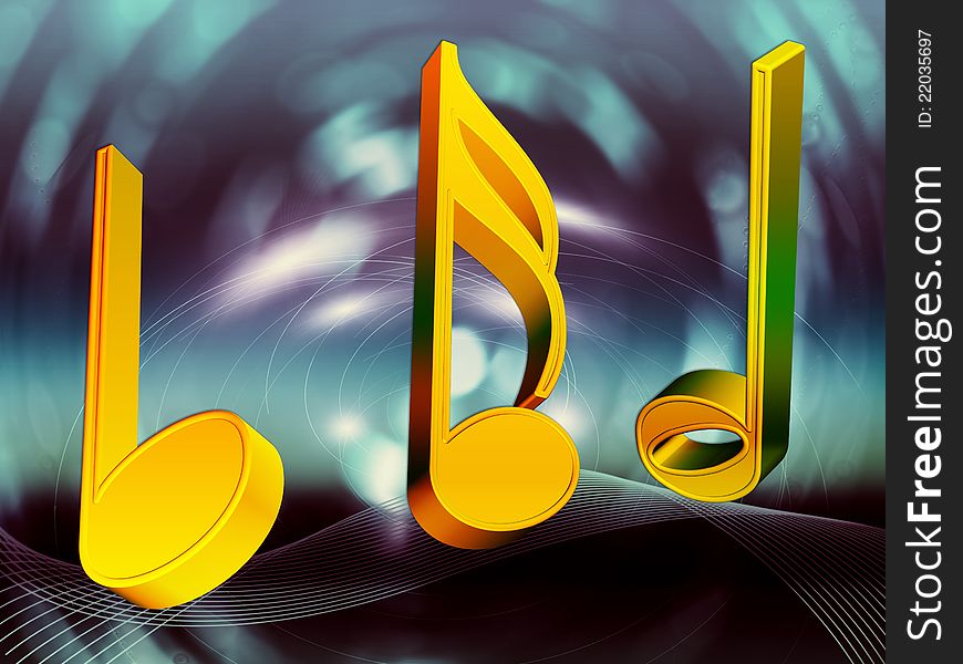 Musical notes abstract background for art design. Musical notes abstract background for art design