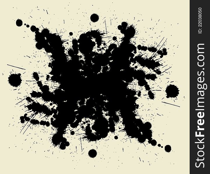 Black blotches on a beige background. Vector illustration. Black blotches on a beige background. Vector illustration