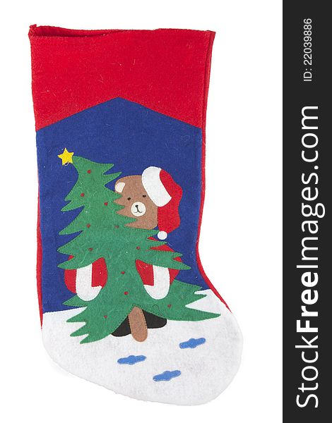 Christmas Santa's sock cute decoration. Christmas Santa's sock cute decoration