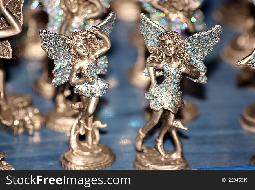 Angels lead encrusted with beads