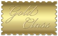 Gold Class Stamp Stock Image