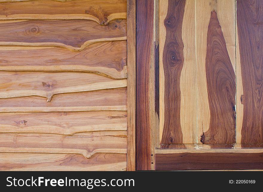 Thai beautiful wood walls. Made of teak wood. Thai beautiful wood walls. Made of teak wood.