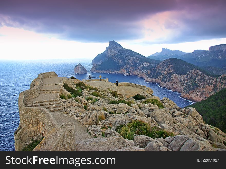 Cliff in the north coast of Majorca (Spain). Cliff in the north coast of Majorca (Spain)