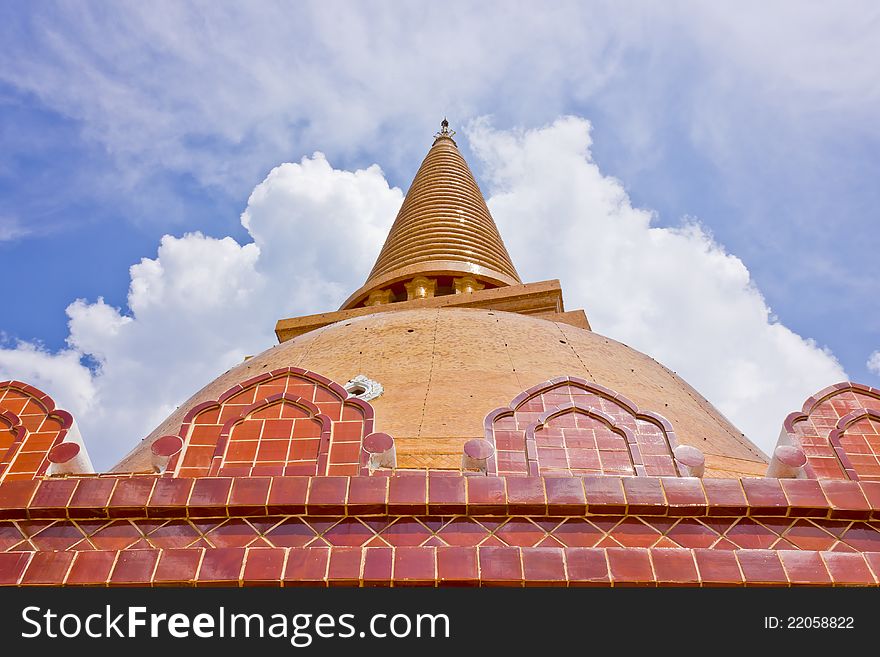 The largest pagoda in Nakhon Pathom Province, Thailand.