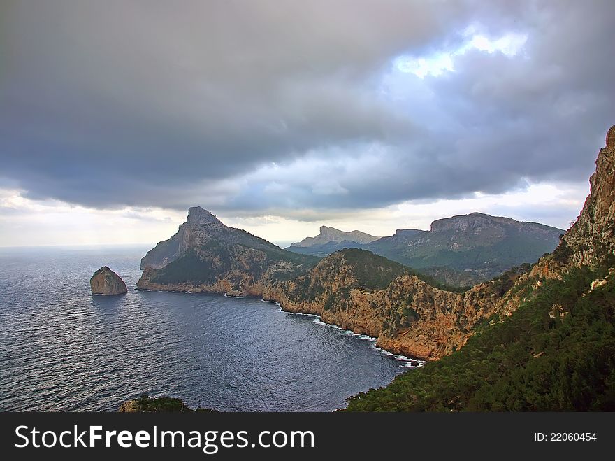 Coast near the Formentor Cape in Majorca (Spain). Coast near the Formentor Cape in Majorca (Spain)