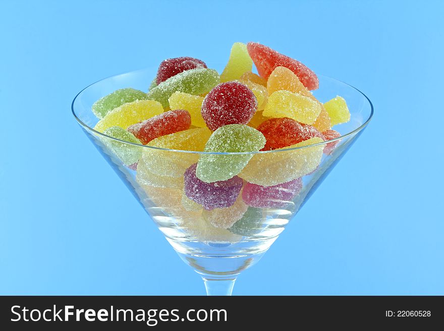 A macro photo : assortment of colorful fruity chewy sweet and sour candy