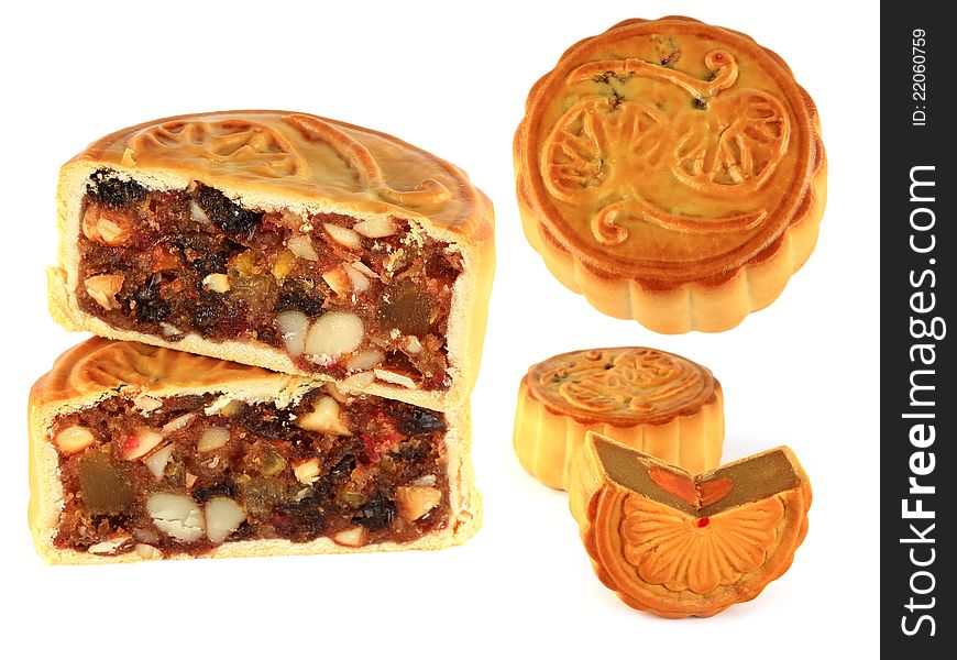 Different Types Of Mooncake (Durian, Fruitcake)