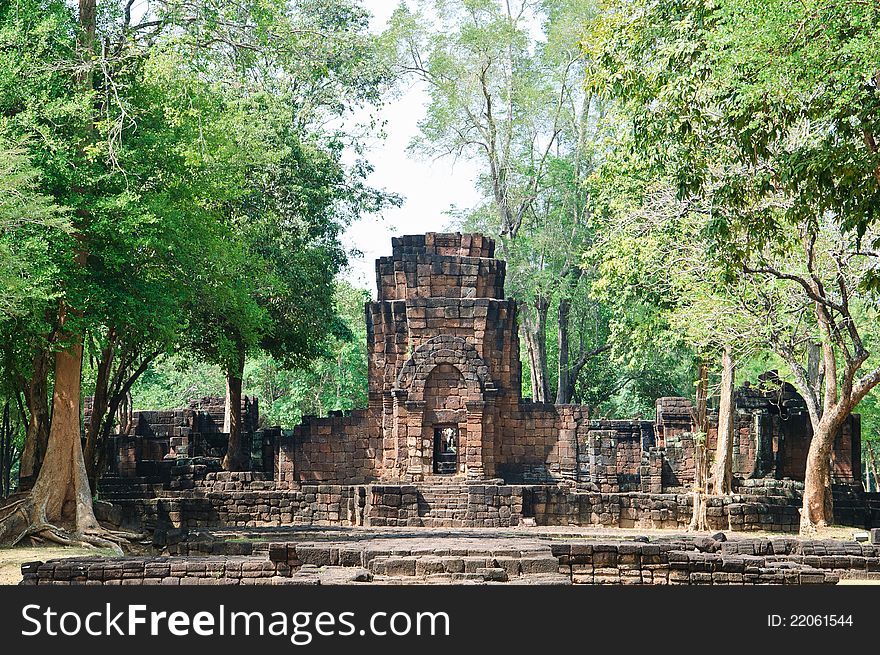 The ancient castle of Khmer in Kanchanaburi ,Thailand. The ancient castle of Khmer in Kanchanaburi ,Thailand