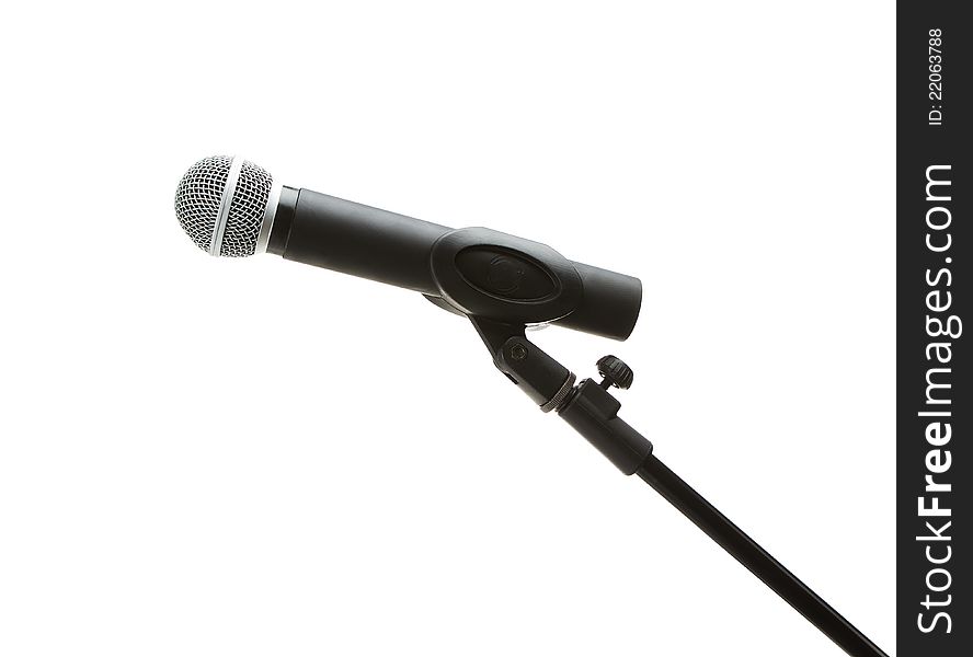 Microphone isolated on white