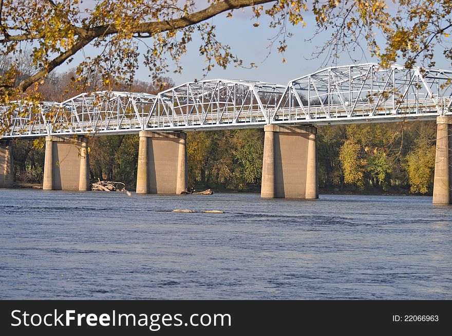 Rte. 15 Bridge over the Potomac River in Point of Rocks Maryland. Rte. 15 Bridge over the Potomac River in Point of Rocks Maryland