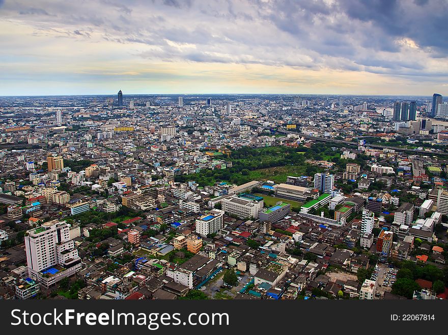 Topview from Bangkok of Thailand in evening time. Topview from Bangkok of Thailand in evening time