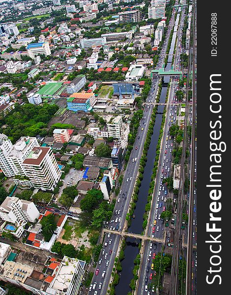 Topview from Bangkok of Thailand in evening time. Topview from Bangkok of Thailand in evening time