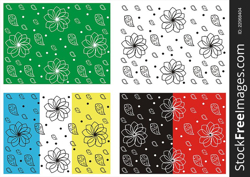 Vector decorative floral pattern. Scalable and illustration.