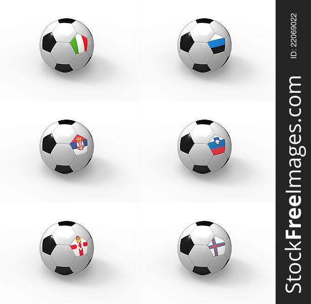 Euro 2012, Soccer Ball With Flag - Group C