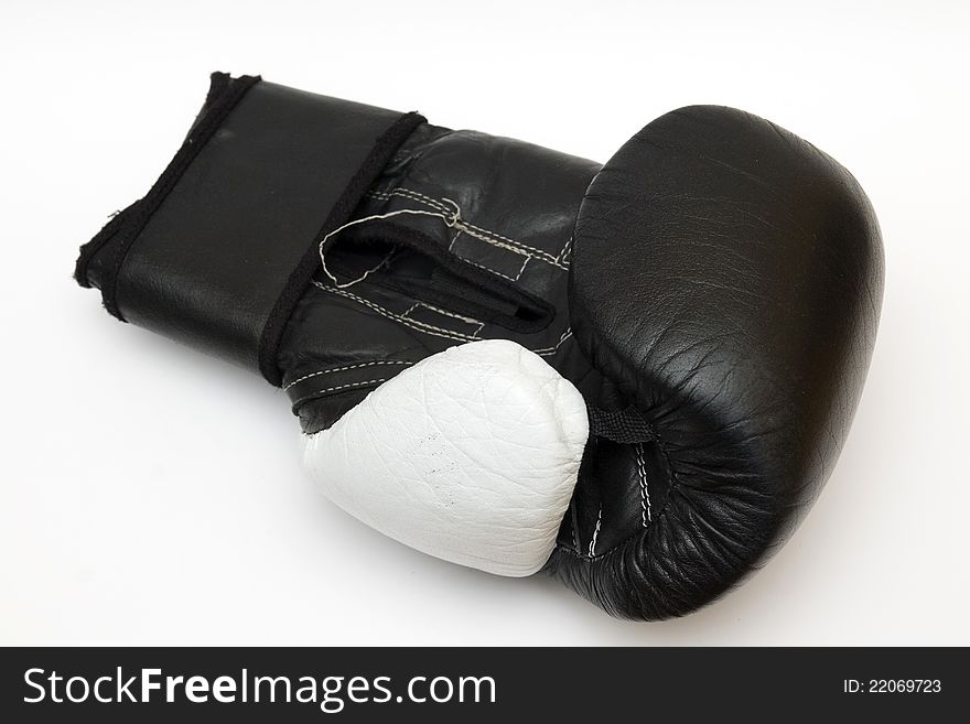 Boxing glove on white background