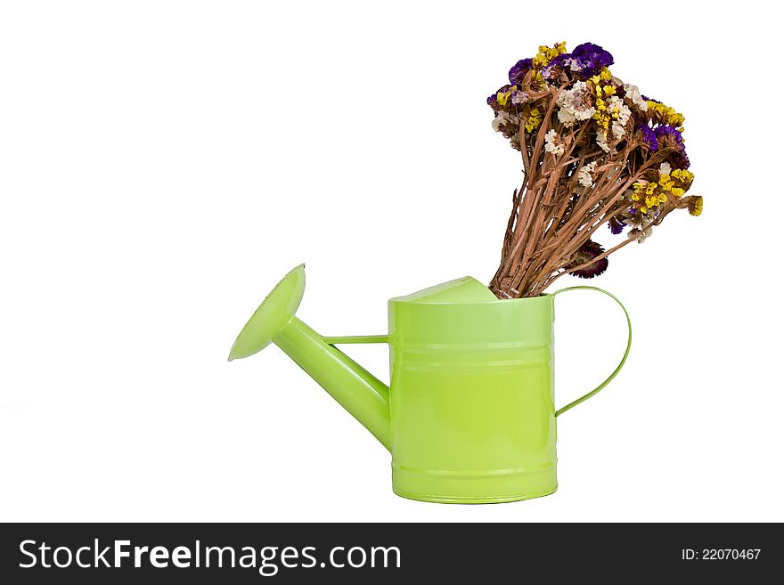 Sprinkler with foliage decoration isolated on white