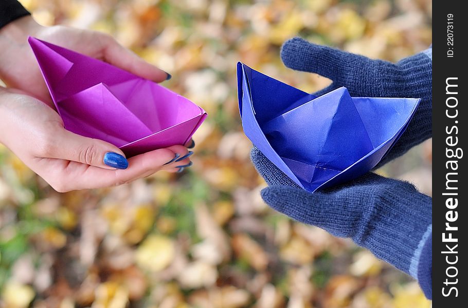 Paper Boat on the hands