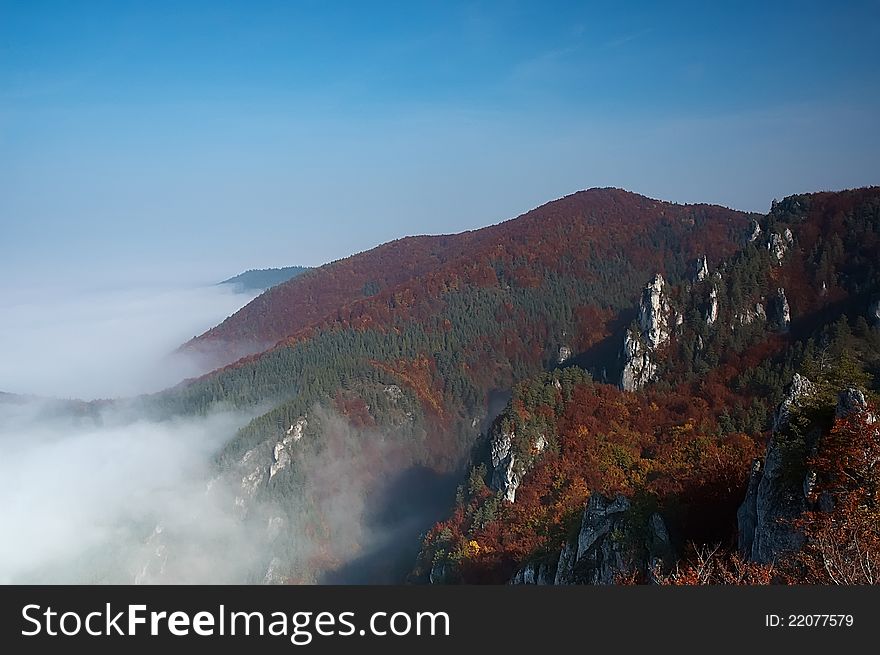 Rockies and autumnal landscape-Slovakia. Rockies and autumnal landscape-Slovakia.