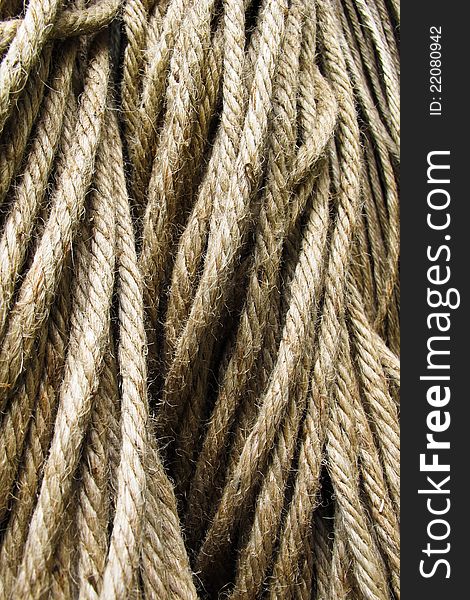 Brown rope use for strapping materials