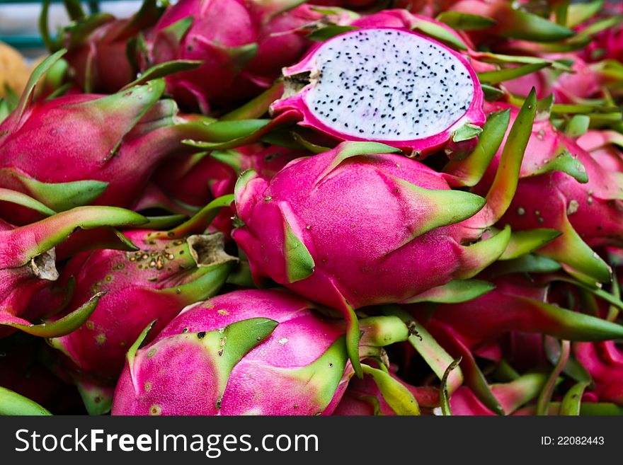 Dragon fruit, sweet black beans in Thailand. Dragon fruit, sweet black beans in Thailand.