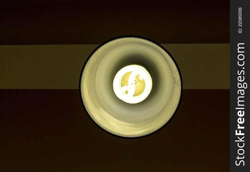 Modern tungsten lamp isolated on floor