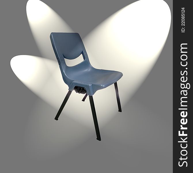Color modern chair   with three spot lights