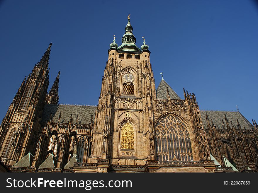 Detail of St. Vitus cathedral in Prague - Czech Republic