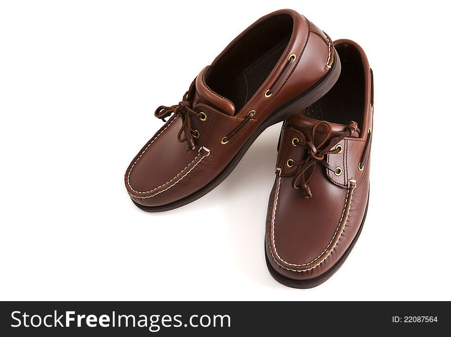 New Brown leather casual shoes