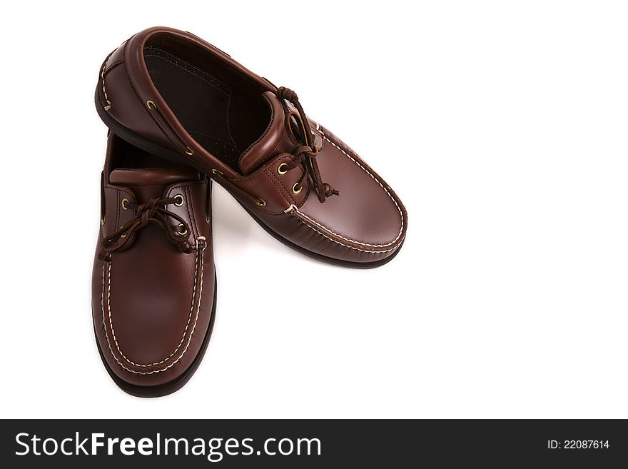 New Brown leather casual shoes