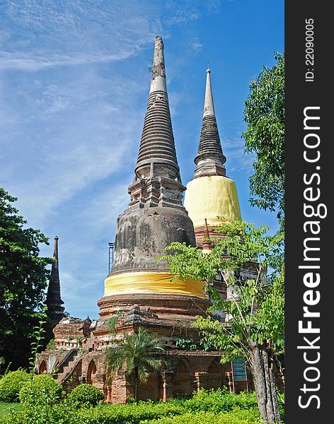 Old temple in Ayutdhaya Thailand