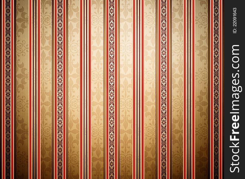 Vintage Background With Stripes