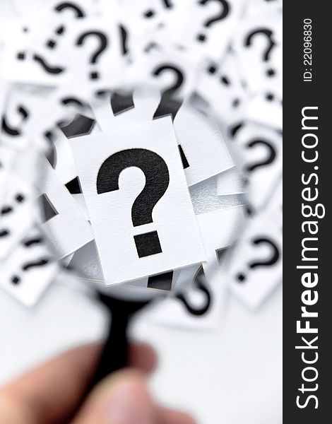 Concept image of find question. Concept image of find question