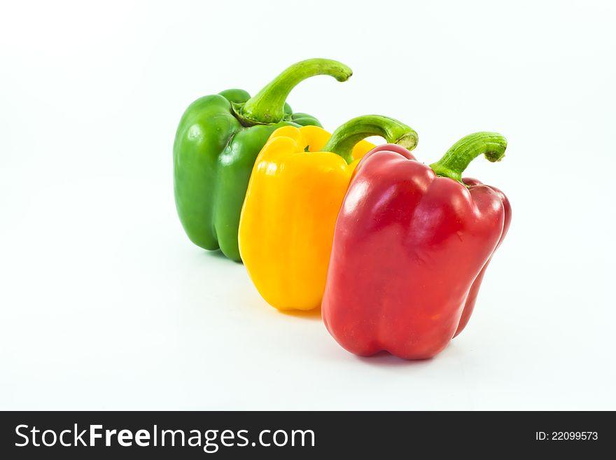 Red, Yellow And Green Bell Peppers