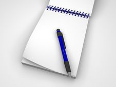 Notebook And The Pen. Royalty Free Stock Image