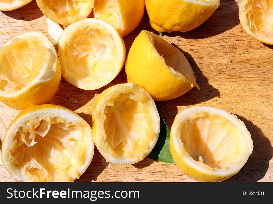 Squeezed lemons