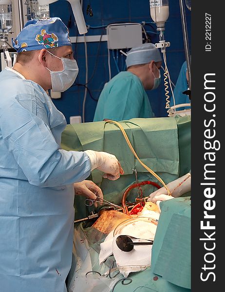 Surgical operation on heart
