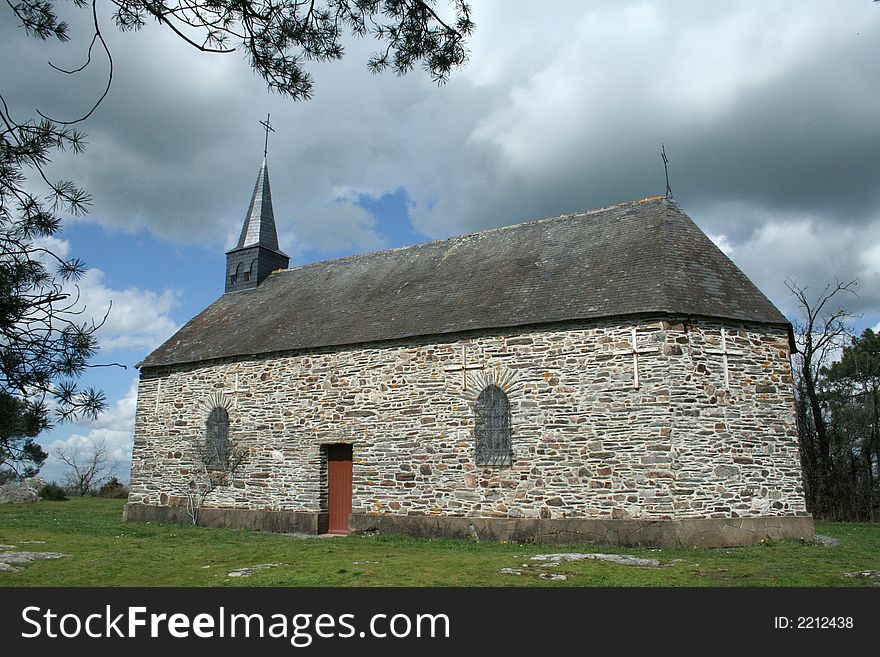 Little church in a field