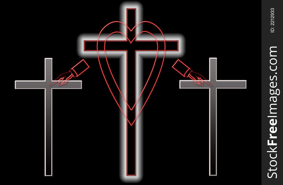 3 crosses, to the center of the father. 3 crosses, to the center of the father...