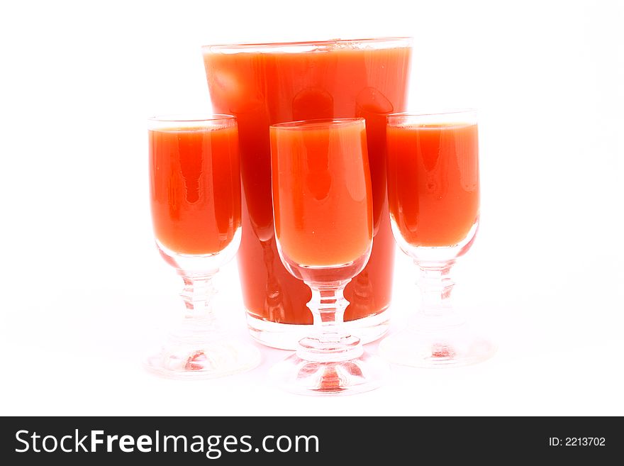Juice tomato-red juice and vodka ,drink