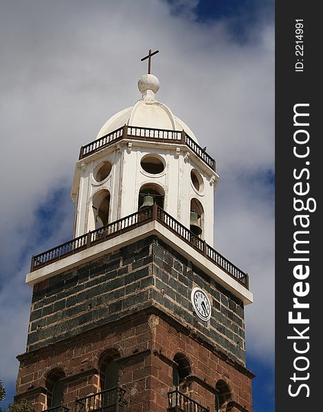 Church tower, history architecture Lanzarote