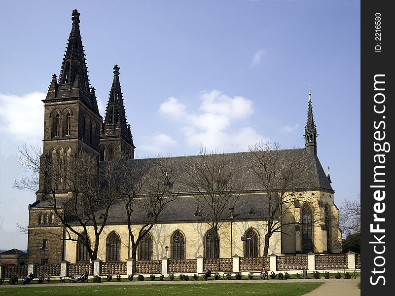 Gothic church in Prague - Vysehrad