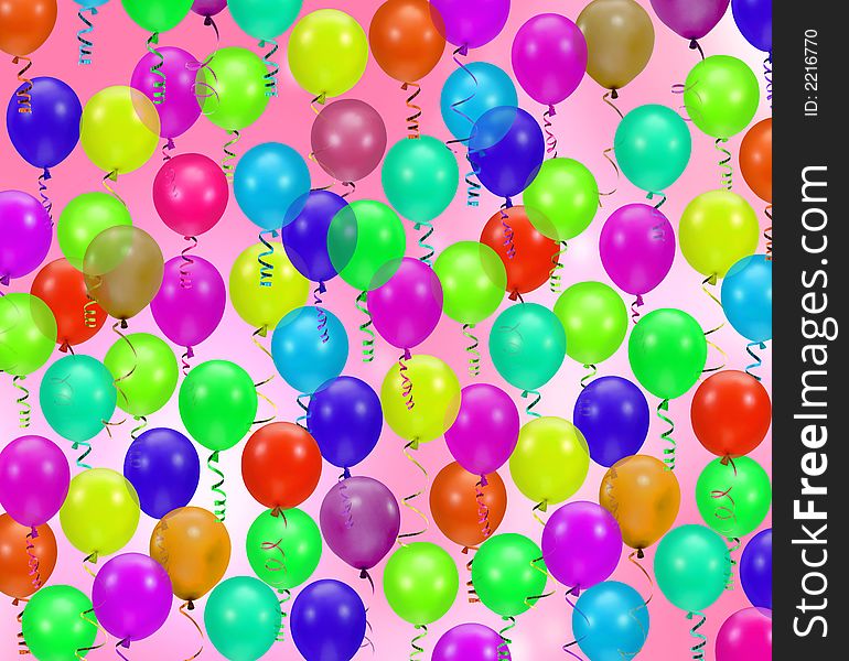 A background of many colorful balloons. A background of many colorful balloons