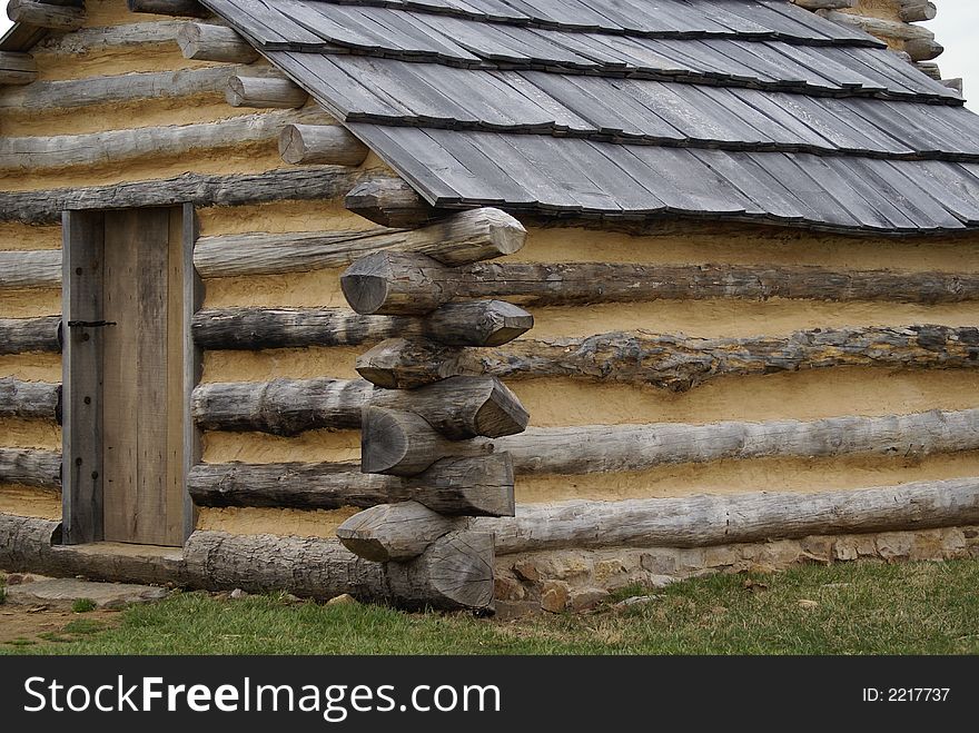 Historical cabin in national park in pennsylvania