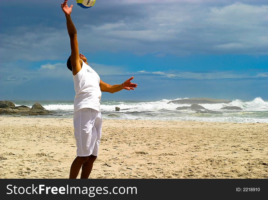 Beach volley ball 3 at Campsbay Cape Town